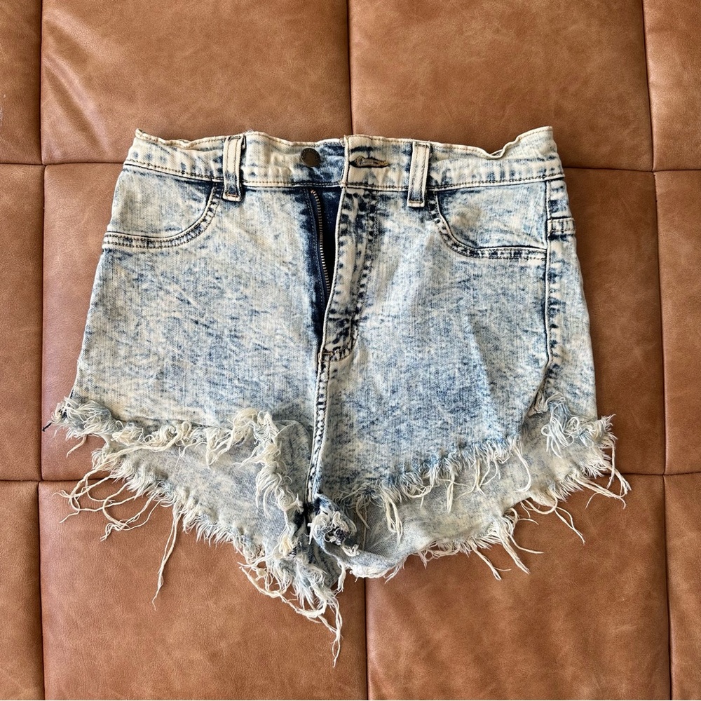 High Rise Acid Wash Denim Jeans